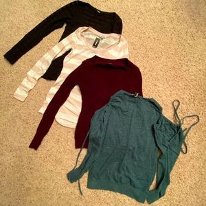 Bundle of NWT Express Long-Sleeve Tops